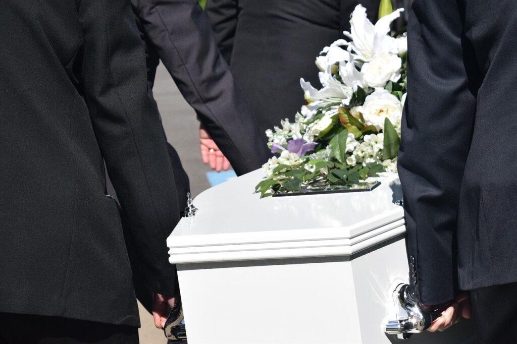 death, funeral, coffin