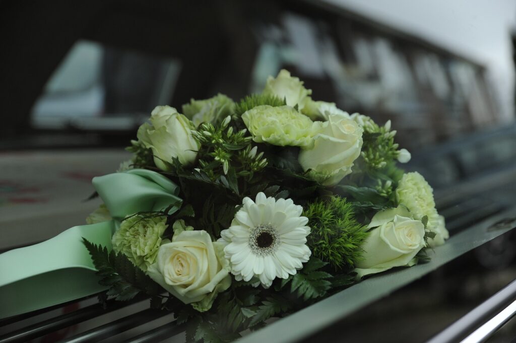 flowers, funeral, memorial